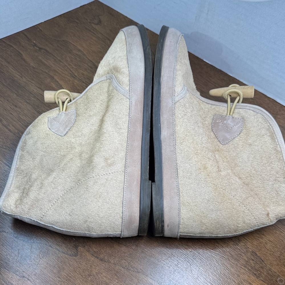 80%20 Anthropology Womens Leather Calf Hair Ankle Booties Hidden Wedges, sz 9 - Picture 9 of 14